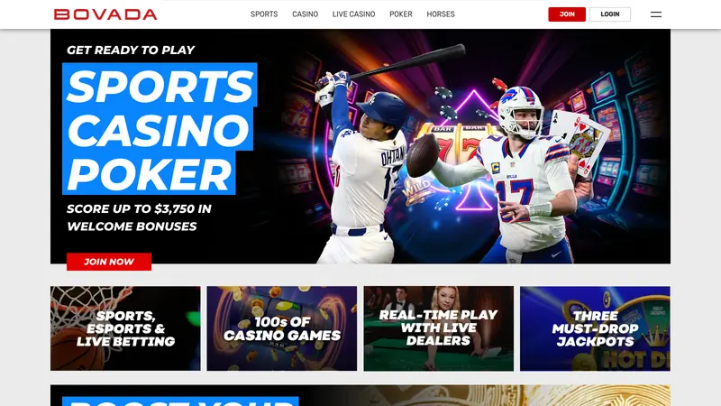 Bovada website screenshot